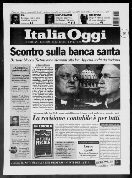 Italia oggi : quotidiano di economia finanza e politica